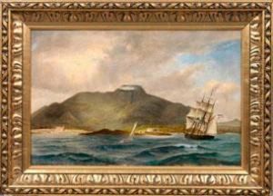 Segelschiffe Vor Einer Insel In Danisch-westindien