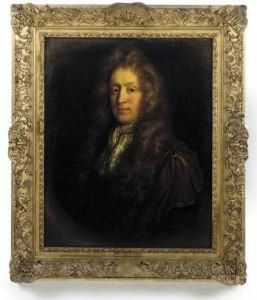 Portrait Of Lt. Gen. James 
Barry, 4th Earl Of Barrymore, (1667-1747) Half-length, In A Brown Cloak 
And A Lace Jabot In A Feigned Oval