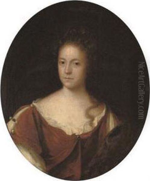 Portrait Of A Lady, Bust-length, In Classical Costume - view 1