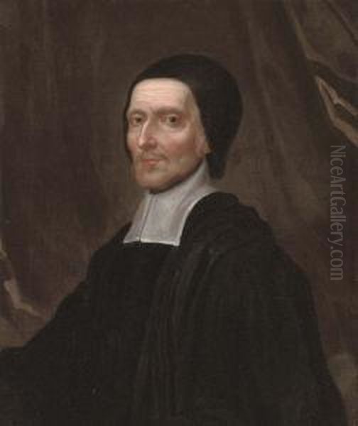 Portrait Of Dr. Richard Busby (1606-1695), Half-length, In Black Robes And A Black Cap - view 1