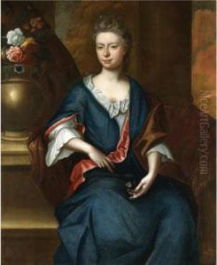 Portrait Of Maria Harwood, Daughter Of John Harwood by John Riley