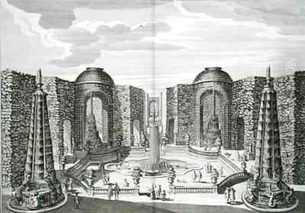The fountain in the maze at the Princely Pleasure Palace and Gardens Berlin - view 1