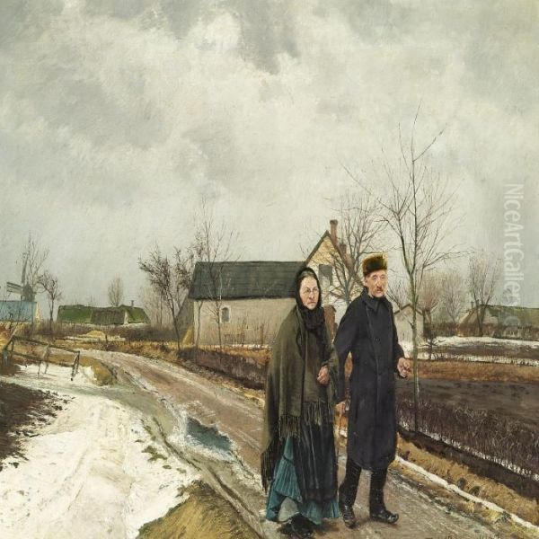 A Couple Walking - view 1