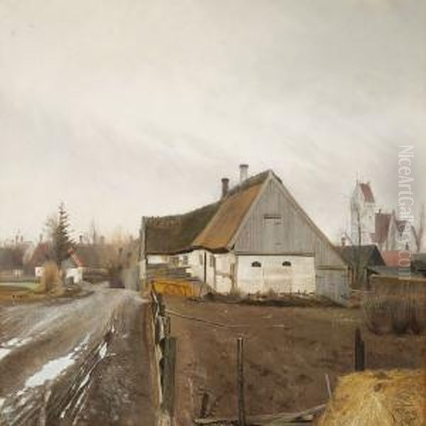 I Landsbyen Ved Vintertid - view 1