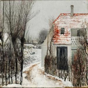 Kunstnerens Hus Og Have I Baldersbronde Ved Vintertid Kunstnerens Hus Og Have I Baldersbronde Ved Vintertid