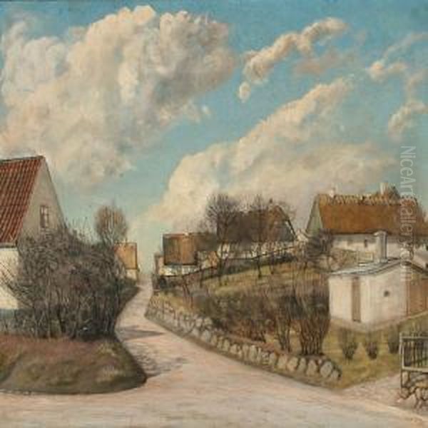Summer Day In A Danish Village With Thatched Houses - view 1
