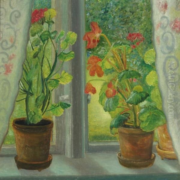 Interior With Geranium In A Window - view 1