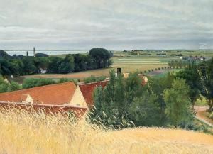 View From The Hills Near Frederiksvaerk by Laurits Andersen Ring