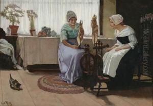 Ladies In An Interior by Laurits Andersen Ring