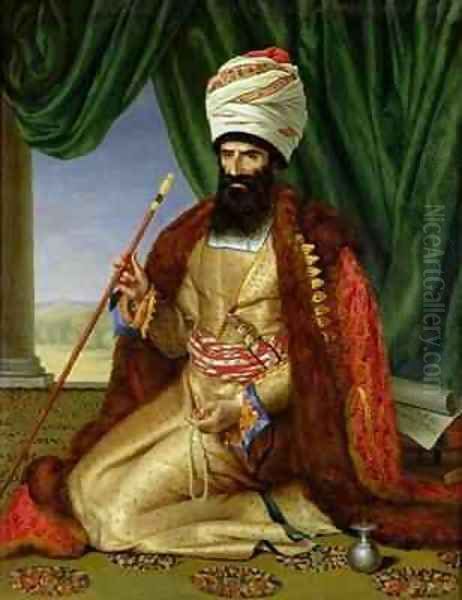 Portrait of Asker Khan Ambassador of Persia in Paris in 1808 - view 1