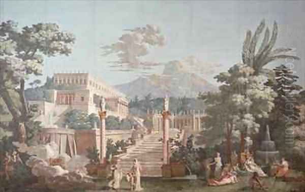 Wallpaper design depicting Telemachus - view 1