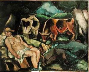 The Rest Pastoral by Charles Georges Dufresne