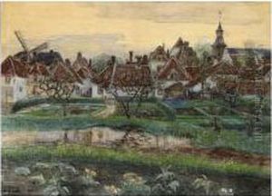 View Of Edam by Paul, Paulus Philip. Rink