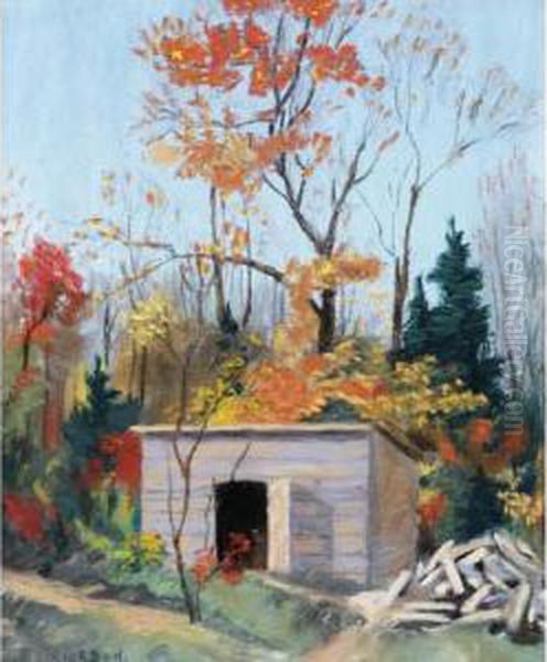 Autumn Landscape With Shed - view 1
