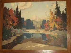 Canadian River Landscape, Autumn by Eric John Benson Riordon