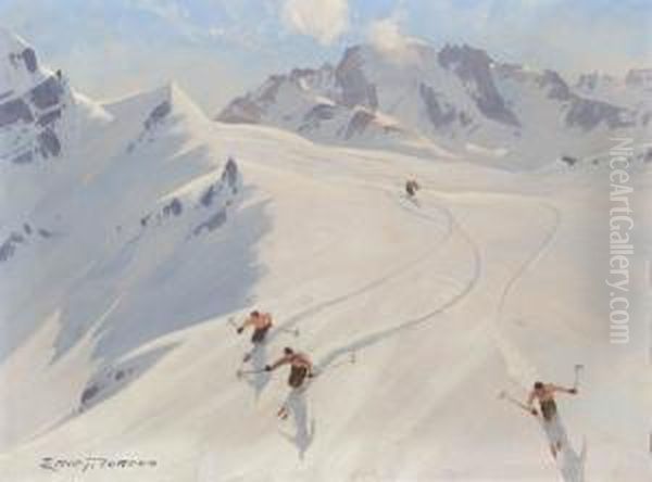 Alpine Descent, Switzerland. - view 1