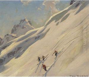 Skiers by Eric John Benson Riordon