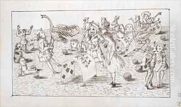 Alice and the Red Queen play croquet - view 1