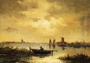 Niederlandische Flusslandschaft