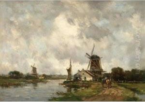 Vaart Met Molens Bij Gouda