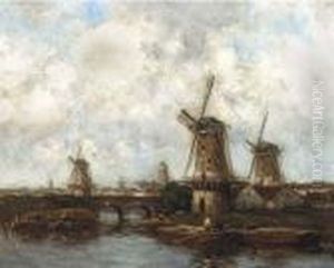 Windmills Near Dordrecht by Willem Cornelis Rip