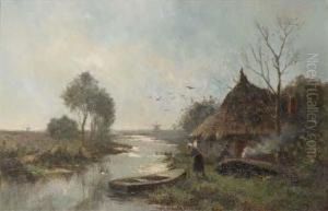 Vroege Morgen; A Polder Landscape At Dawn