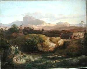 Roman Landscape by Heinrich Dreber