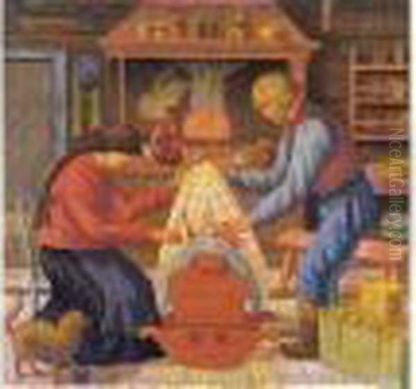Vader En Moeder Bij De Wieg (1936) - view 1
