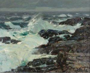 The Breakers, California Coast by William Frederick Ritschel