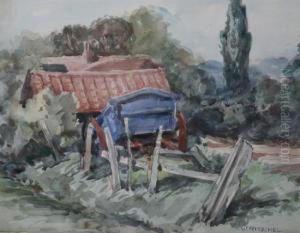 Barn And Fence by William Frederick Ritschel