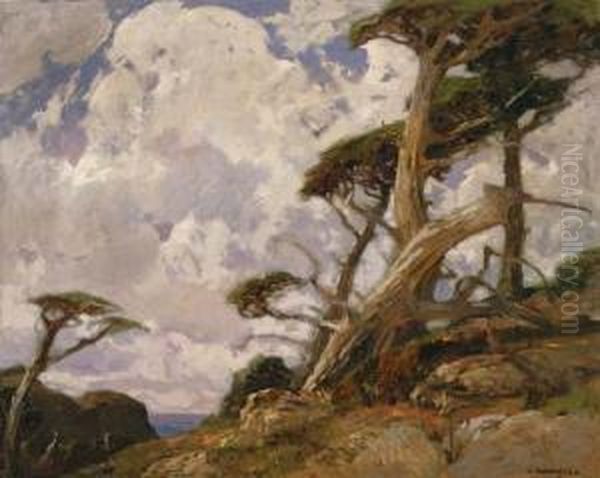 Windswept Cypress, Point Lobos by William Frederick Ritschel