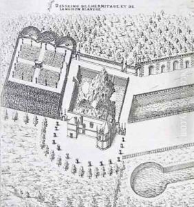 The Hermitage and the Maison Blanc at the Chateau de Gaillon by J. Androuet (du Cerceau) Ducerceau