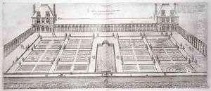 Gardens at the Chateau de Vallery by J. Androuet (du Cerceau) Ducerceau