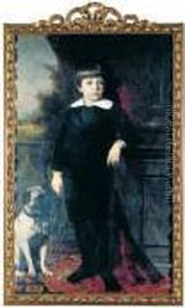 Enfant Et Son Chien Dans Un Paysage - view 1