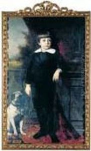 Enfant Et Son Chien Dans Un Paysage