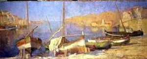 The Port of Collioure Afternoon by Jeanne Dubut