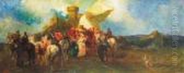 Dama E Cavalieri Con Carrozza - view 1