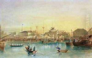 The First Custom House at Shanghai China by Lieutenant Durand