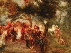 Figure Nel Bosco by Giuseppe Rivaroli