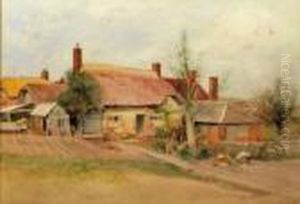 A Farmhouse And Cabbage Patch A Farmhouse And Cabbage Patch