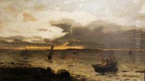 On The Coast: Rain Clouds Passing Over