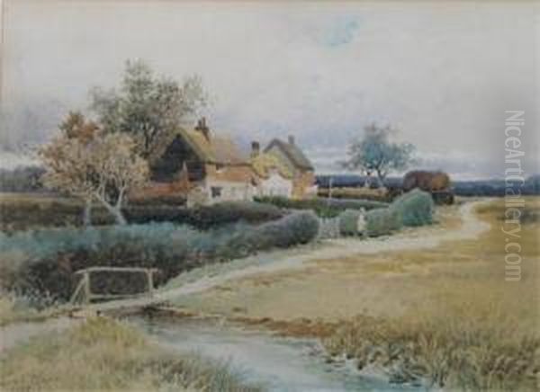 A River Landscape With Cottages - view 1