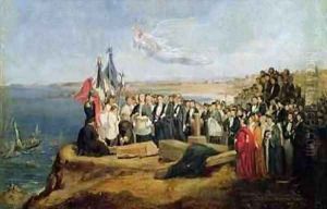Burial of the Vicomte de Chateaubriand 1768-1848 at Grand Be