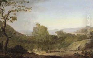 Briton Ferry in Glamorganshire, looking towards The Mumbles