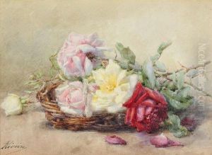Panier De Roses by Francois Rivoire