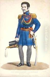 Emmanuel Vanderlinden General Baron of Hooghvorst commander of the Civil Guard of Belgium by Droogers, S. de