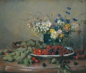 Nature Morte Aux Fruits Et Fleurs by Francois Rivoire