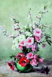 Fleurs De Pommiers Et Anemones