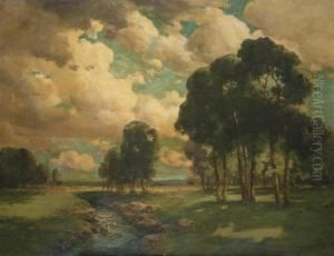 Passing Clouds Over A Meadow by Julian Walbridge Rix