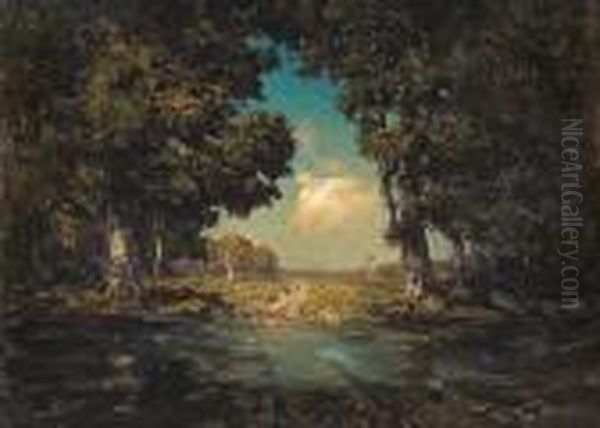 Secluded Pond With A Sunlit Clearing - view 1